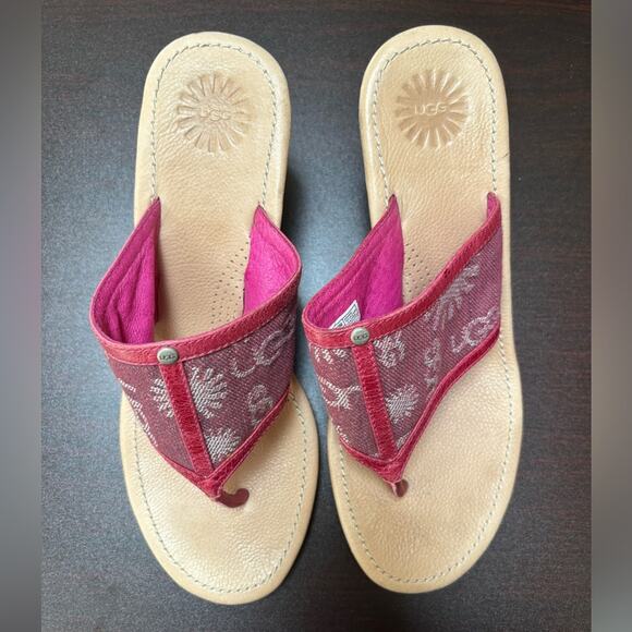 UGG Solena Wedged Heels- Sandals Women’s 8 - Picture 2 of 11